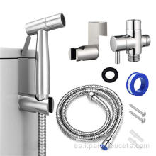 Set de rociador de bidet de níquel cepillado de Shattaf